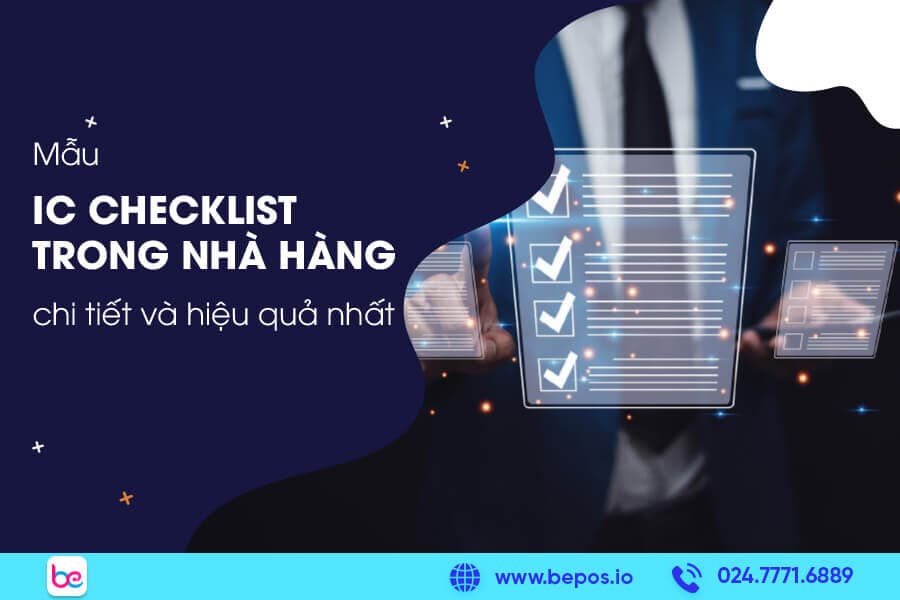 Mẫu IC checklist trong nhà hàng