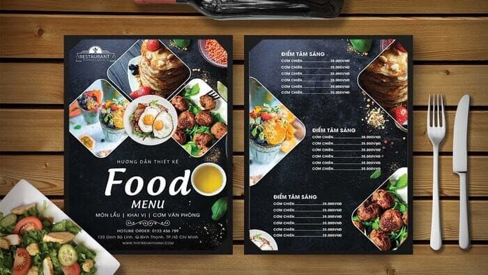 Chọn chất liệu làm thực đơn nhà hàng