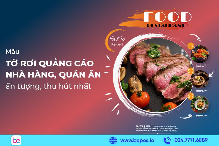 Mẫu tờ rơi quảng cáo nhà hàng, quán ăn