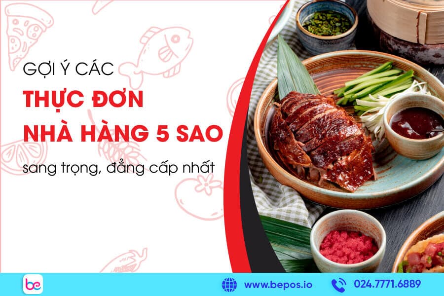 Thực đơn nhà hàng 5 sao