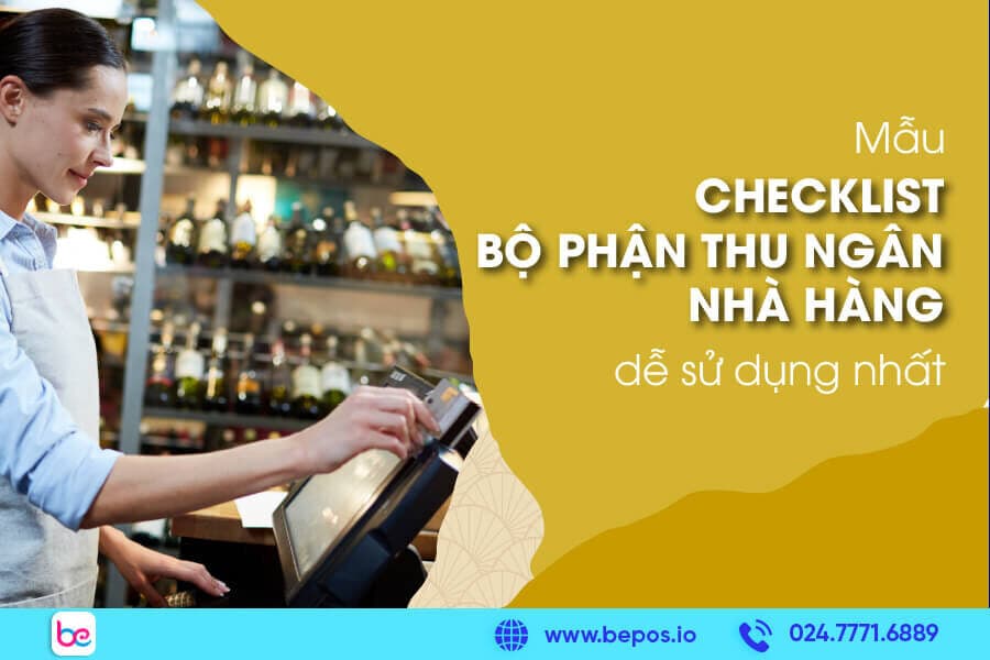 Checklist bộ phận thu ngân nhà hàng