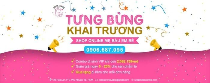 Bài viết khai trương cửa hàng mẹ và bé
