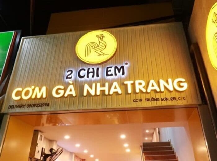 Bảng hiệu quán cơm hiện đại