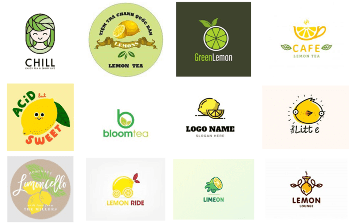 Logo quán trà chanh ấn tượng