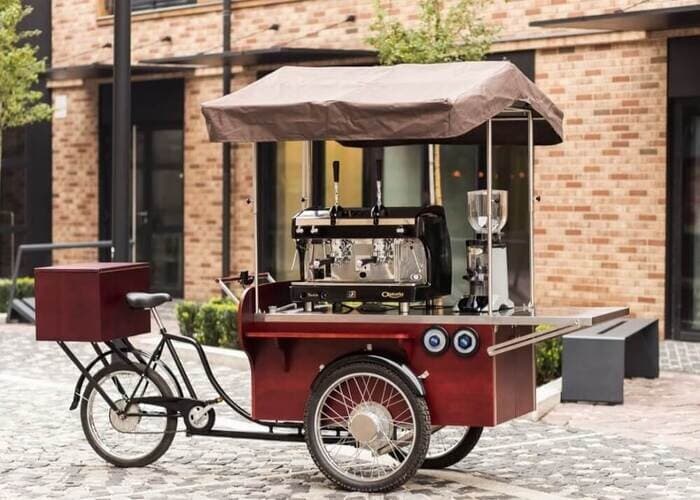 Xe cafe take away gấp gọn bằng gỗ