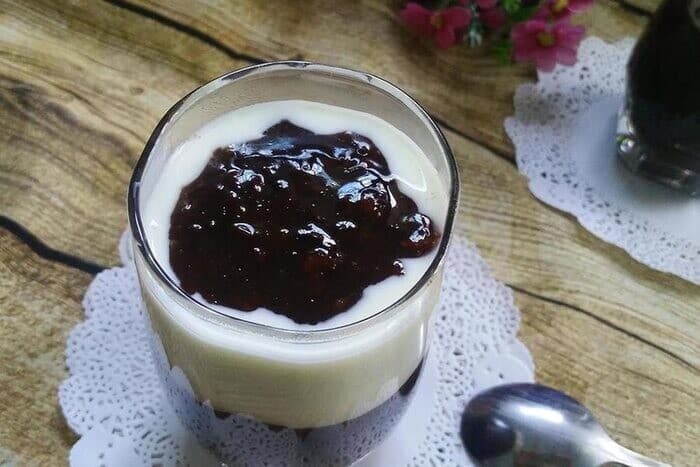 Thành phẩm cách làm sữa chua nếp cẩm kinh doanh