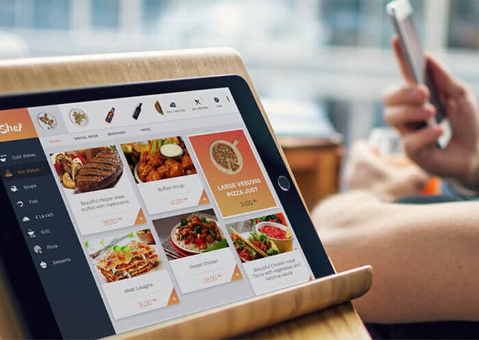 Bảng menu điện tử ứng dụng công nghệ