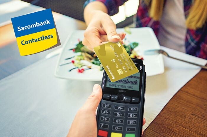 Thẻ thanh toán không tiếp xúc của ngân hàng Sacombank