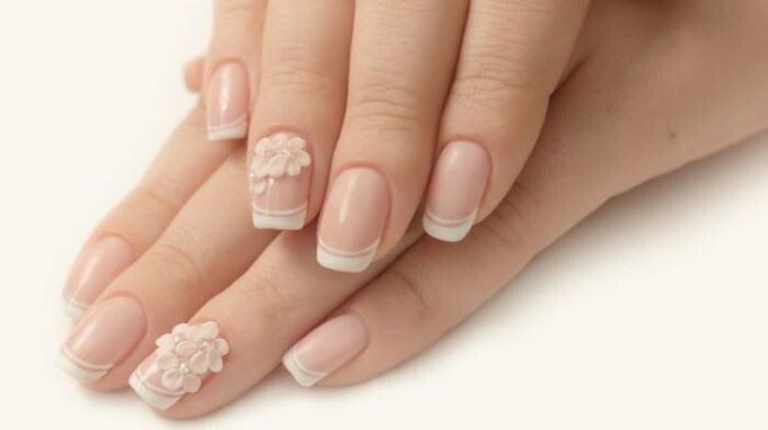 French style nail art 3D