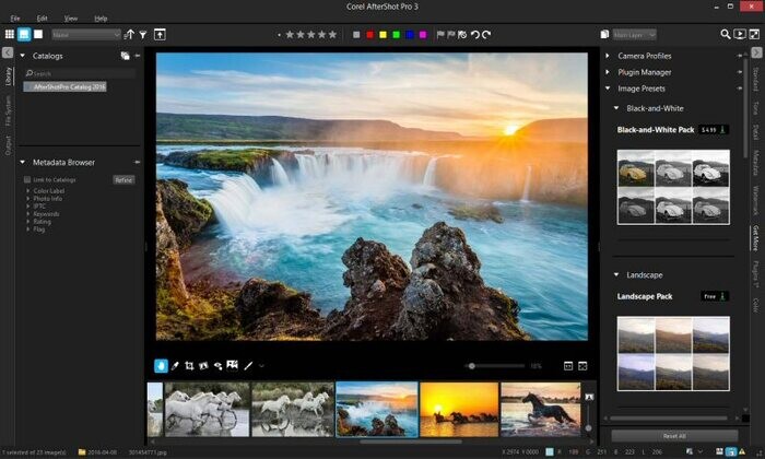 Phần mềm cắt ảnh Corel Aftershot Pro