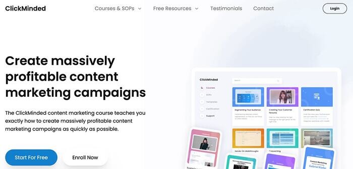 Khóa học Content Marketing Training trên Clickminded