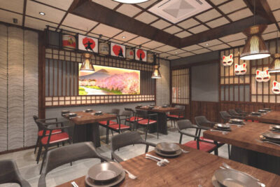 Thiết kế quán ăn sashimi Nhật Bản
