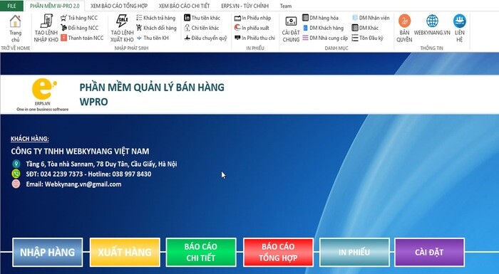 Phần mềm quản lý bán hàng offline Webkynang WPro