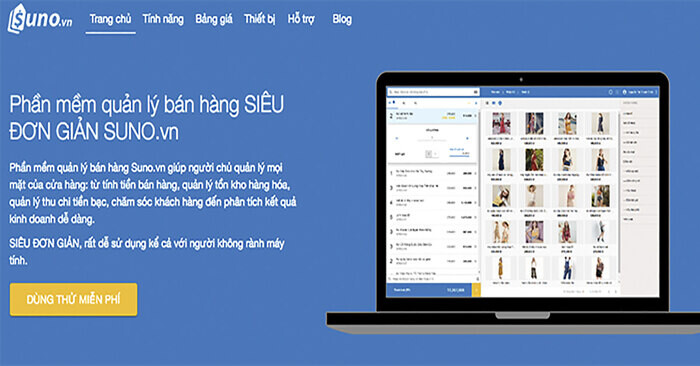 Phần mềm quản lý cửa hàng thời trang Suno