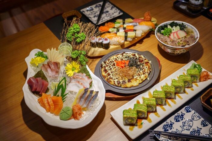 Menu buffet tại Sushi Kei