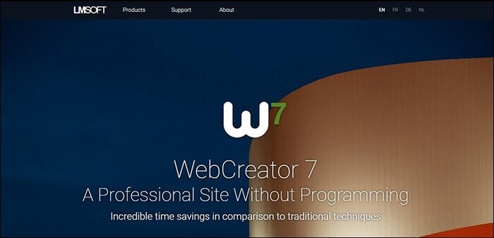 Phần mềm thiết kế website kéo thả WebCreator 