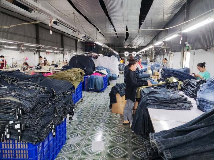 Xưởng may quần Jean chuyên nghiệp Thuận Hải