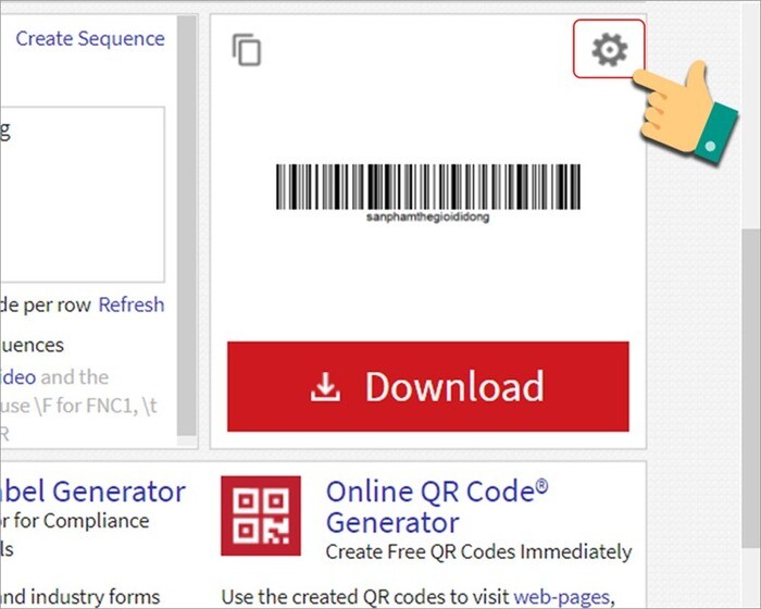 Tải mã barcode tạo online về máy