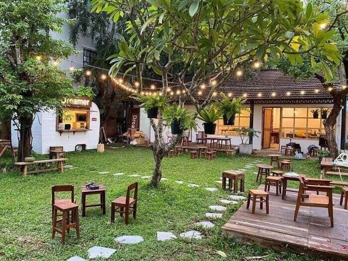 Mô hình quán cafe nhỏ đẹp sân vườn