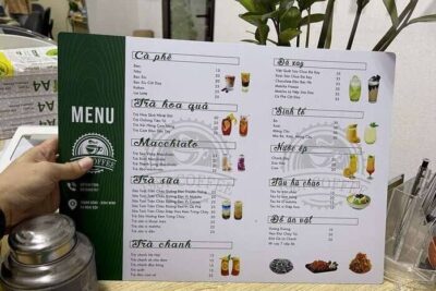 Thiết kế menu cho quán ăn vặt dạng cầm tay