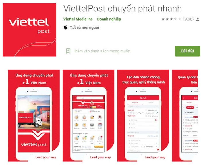 App giao hàng Viettel Post