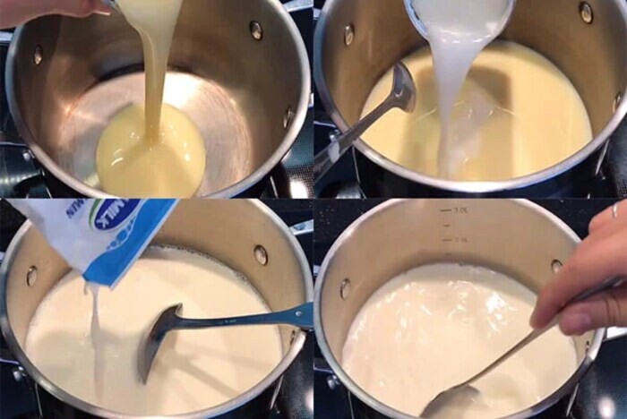 Cách nấu sữa tươi với sữa đặc làm sữa chua
