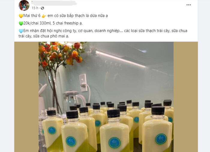 Cách kinh doanh sữa bắp online