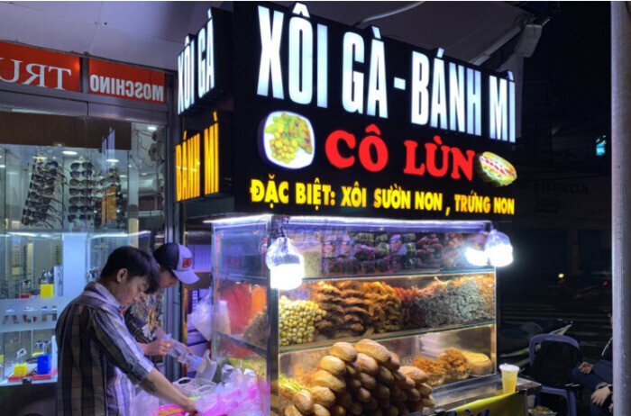 Mẫu biển quảng cáo quán xôi vỉa hè 