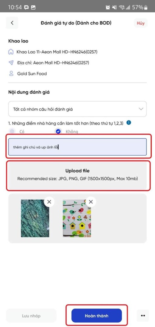 Hướng dẫn sử dụng bechecklist - Chụp ảnh lỗi lên app