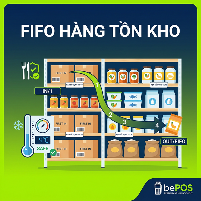 FIFO Hàng Tồn Kho Nhà Hàng - bePOS